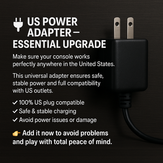 🔌 US Power Adapter – Essential Upgrade