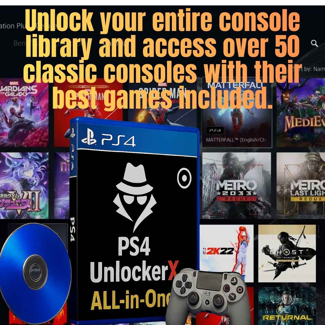 Unlock the Full PS4 Power — Infinite Games + All Retro Classics with UnlockerX™